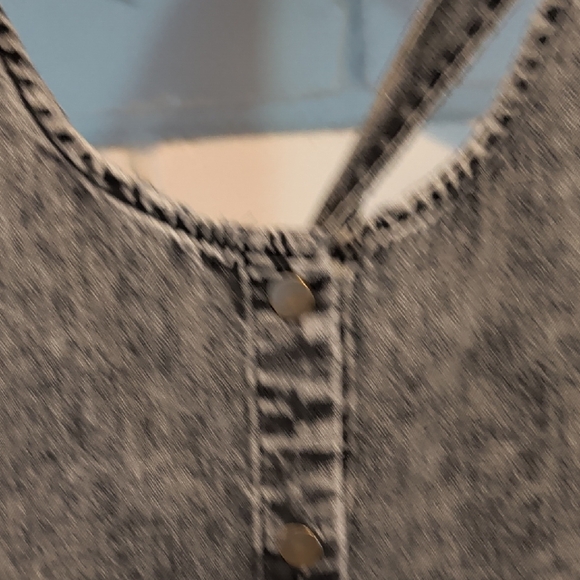 Free People Wilderado denim mini dress in the "On Mute" wash - Picture 9 of 12